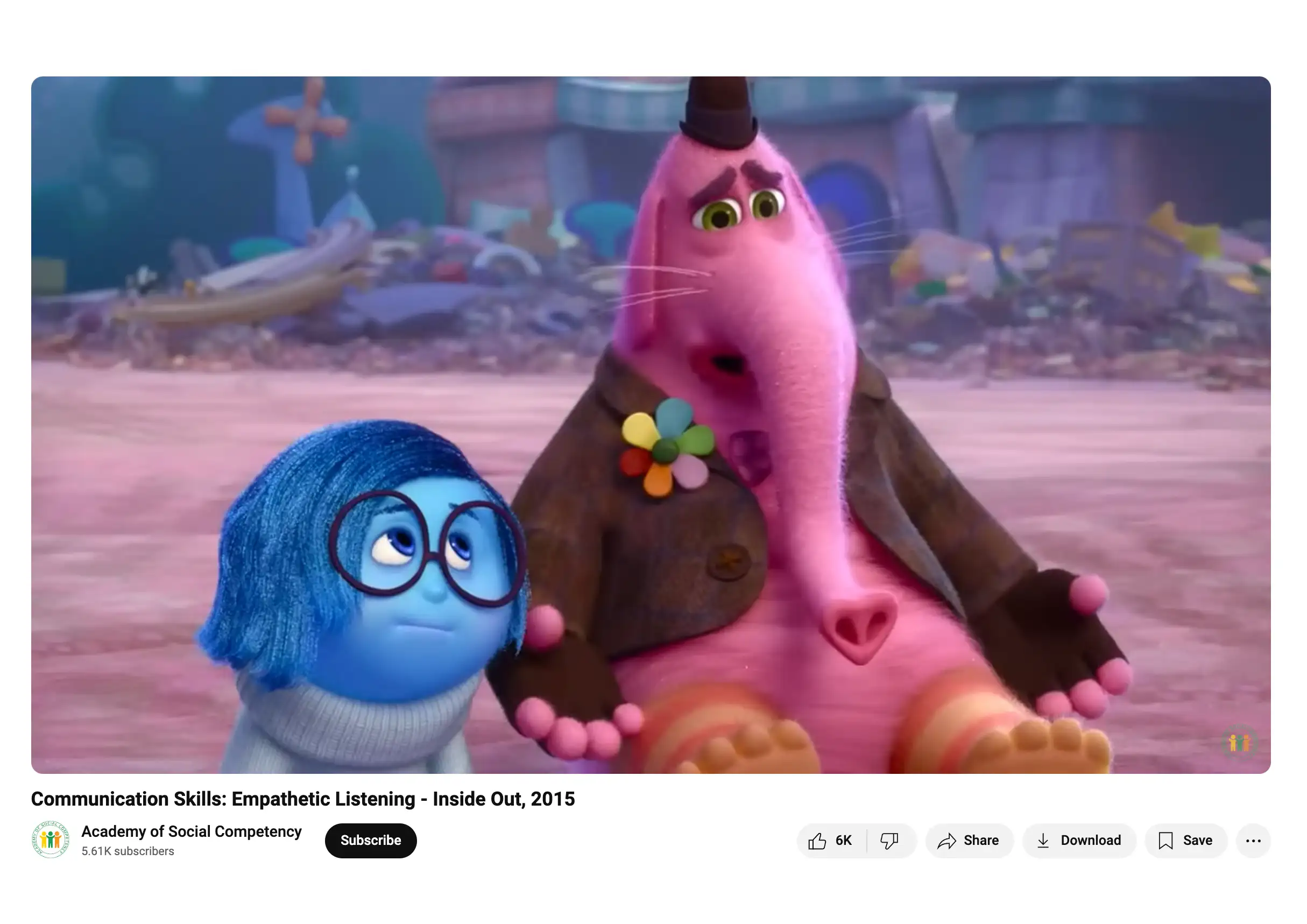 Empathetic listening Video Inside Out