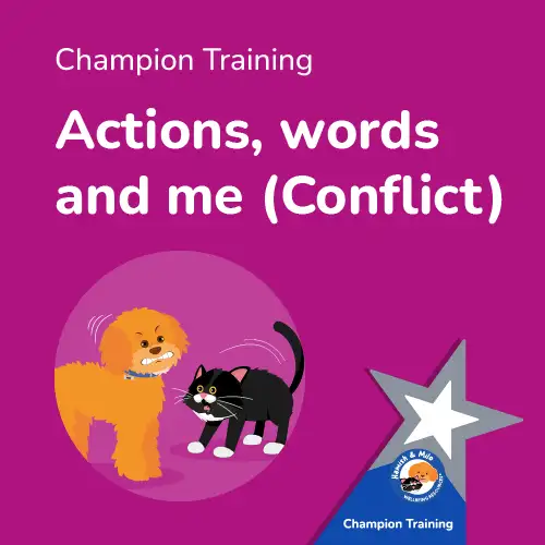 Mental Health Intervention Training from Hamish & Milo Actions, words and me (Conflict) Training
