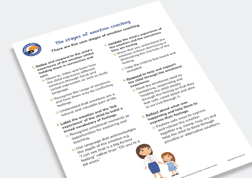 The stages of emotion coaching handout